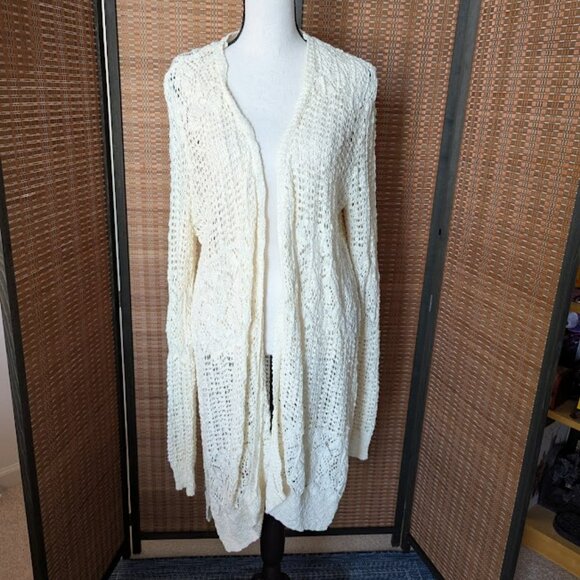 Off White Lace Sweater - Picture 1 of 7
